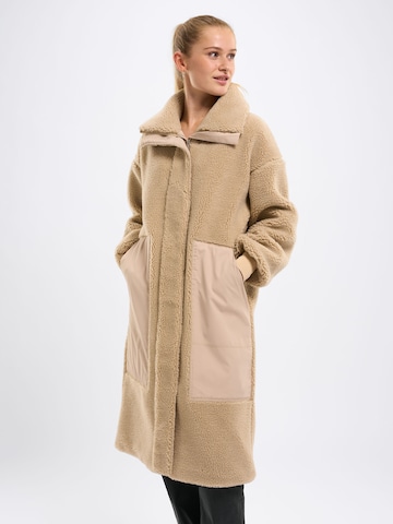 KnowledgeCotton Apparel Winter Coat 'Teddy' in Beige