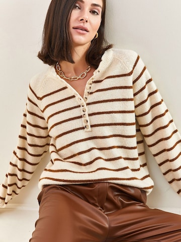 Bianco Lucci Pullover in Beige