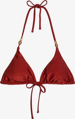 Marc O'Polo Triangel Triangel-Bikini-Top ' Shiny ' in Rot: Vorderseite