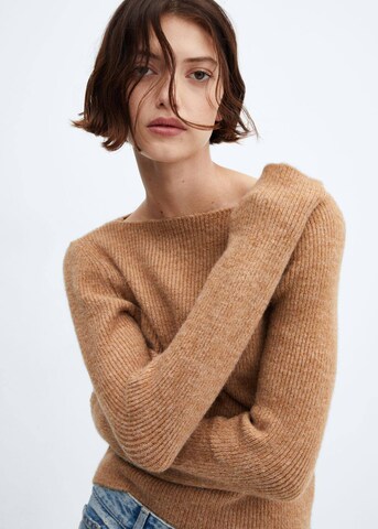 MANGO Sweater 'Rosa' in Brown