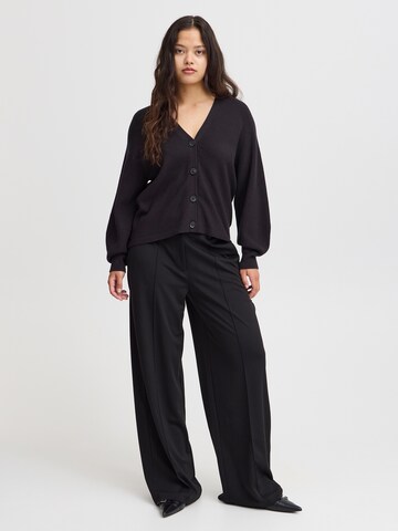 ICHI Knit cardigan 'IH Boston' in Black