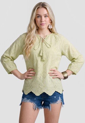 IZIA - Blusa en verde: frente