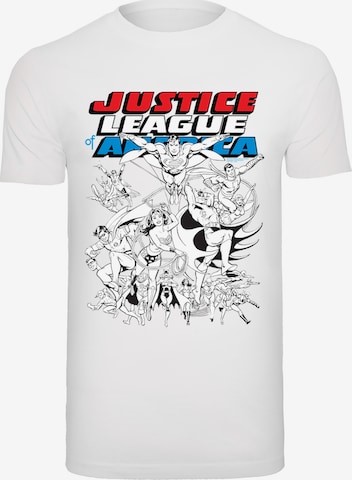 T-Shirt 'DC Comics Justice League' F4NT4STIC en blanc : devant