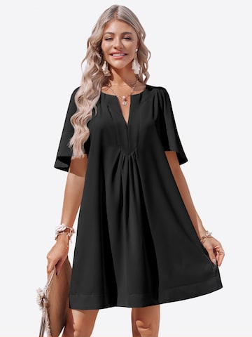 Rochie de la Imily Bela pe negru: față