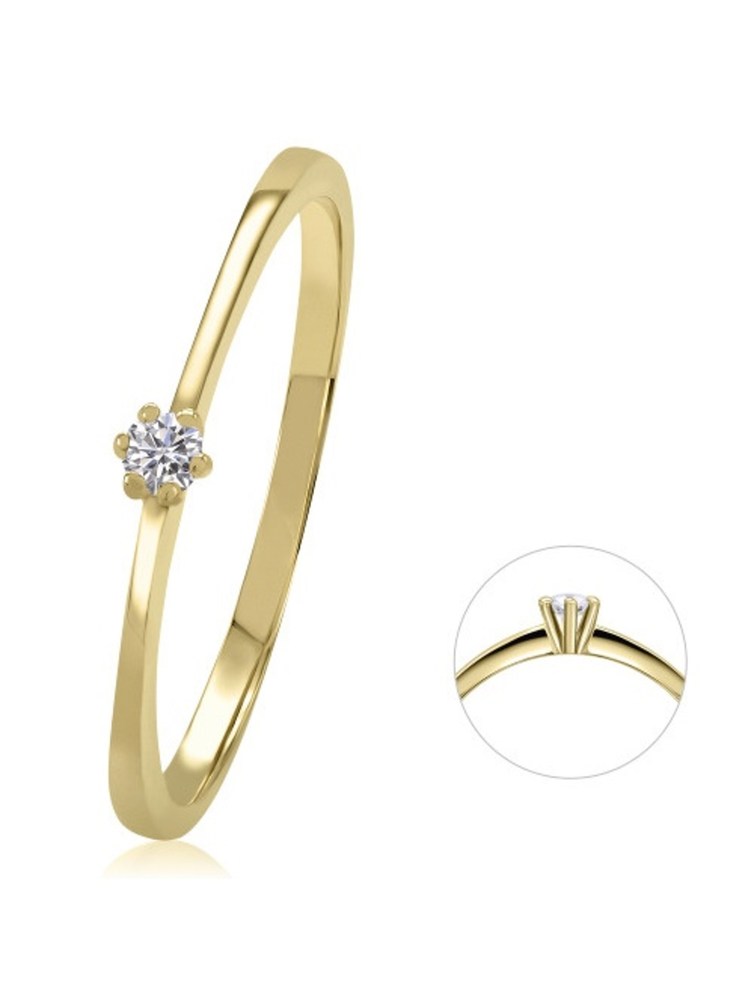 ONE ELEMENT Ring in Gold: Vorderseite