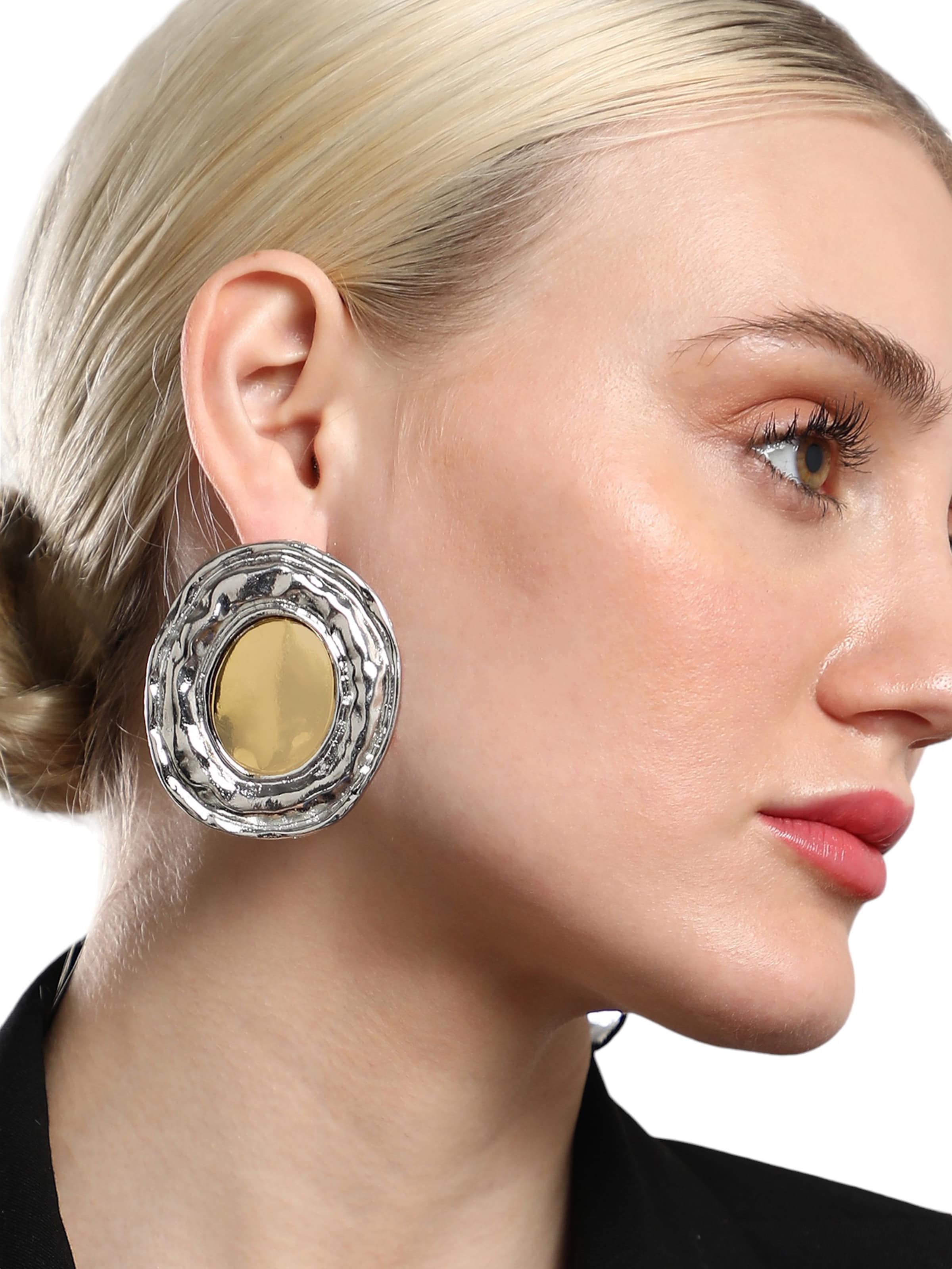 Boucles d'oreilles 'Ariella' SOHI en argent : devant