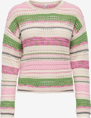 ONLY Sweter 'ONLAMELIE' w kolorze beżowy: przód