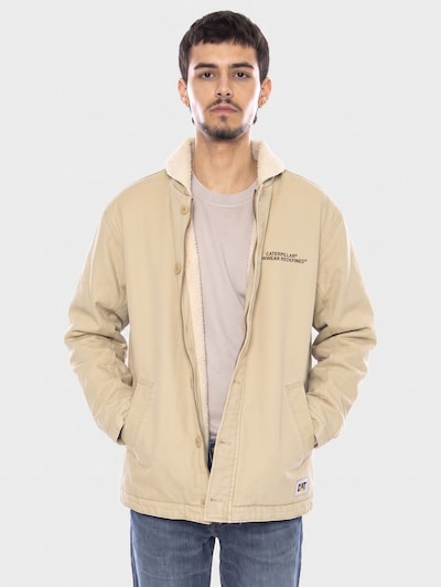 CAT Tussenjas 'Washed Deck Jacket Pale Khaki' in XL in de kleur Beige, Productweergave