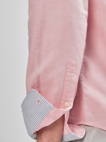 Next Regular fit Button Up Shirt in Pink