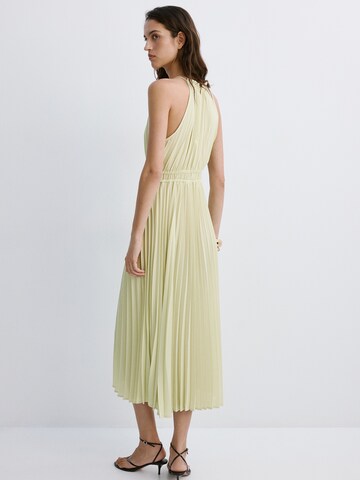 MANGO Cocktailjurk 'Bow' in Groen