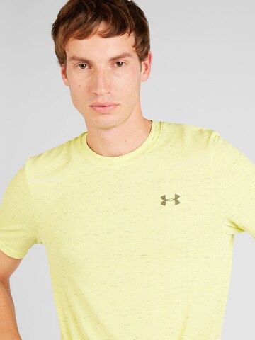 UNDER ARMOUR Performance Shirt 'Grid' in Yellow