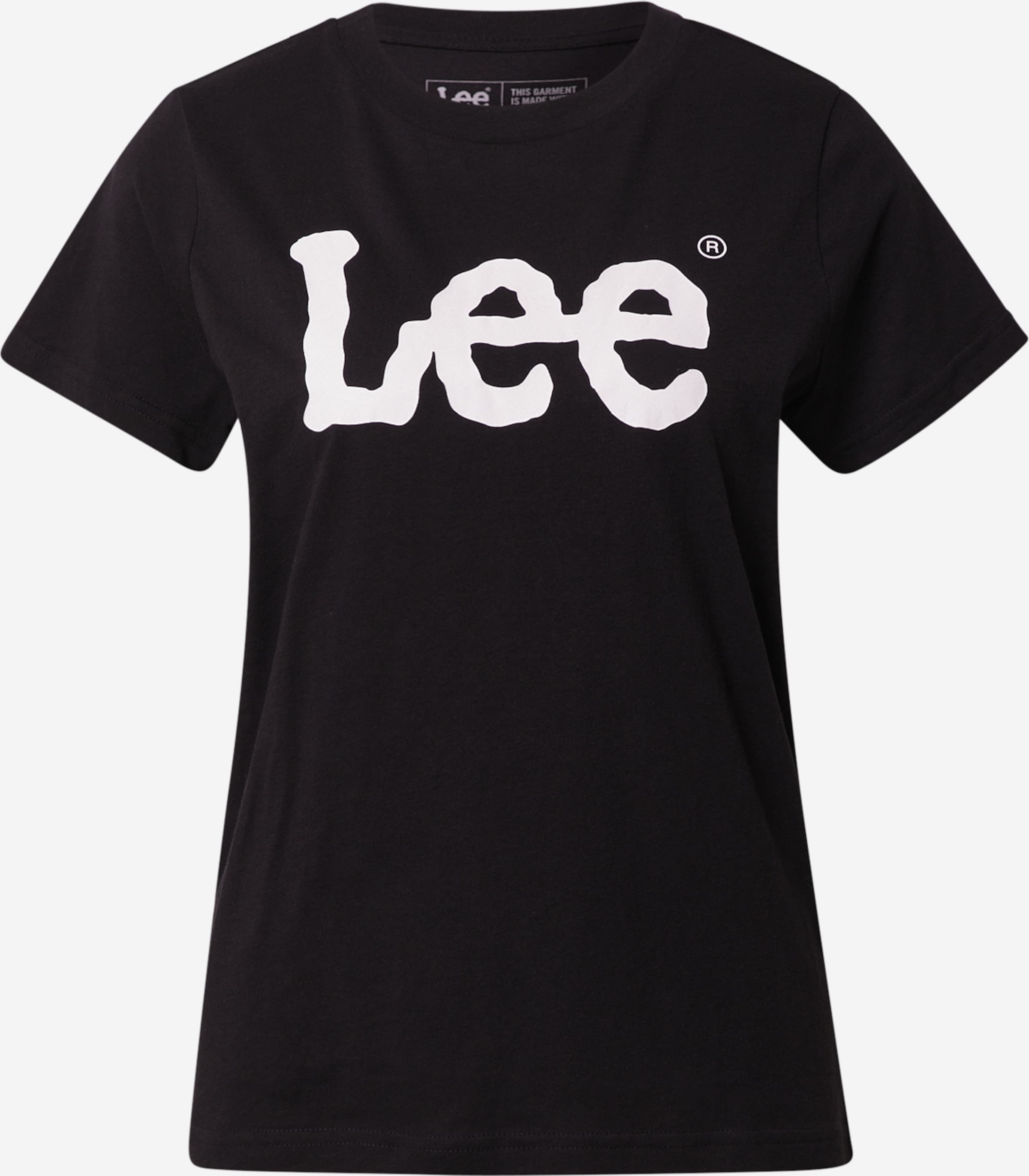 ◆LEE◆ Lee Drawing Graphic T-Shirt Black Lee Shirt 'LOGO TEE' in Black | ABOUT YOU