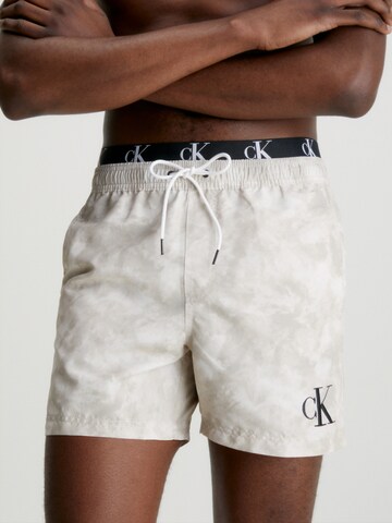 Calvin Klein Swimwear Board Shorts in Green: front