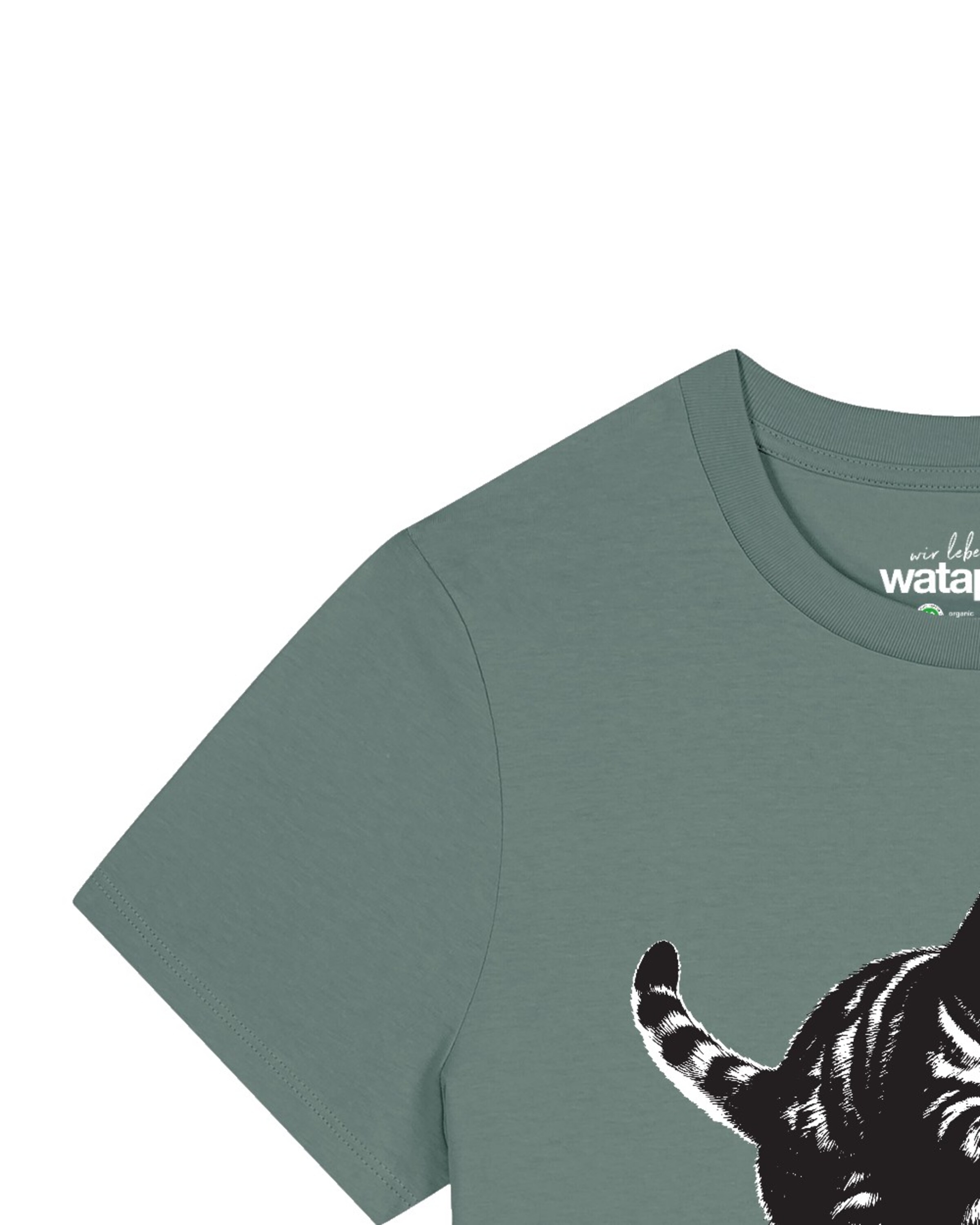 Watapparel Shirt 'Savage Cat' in Groen