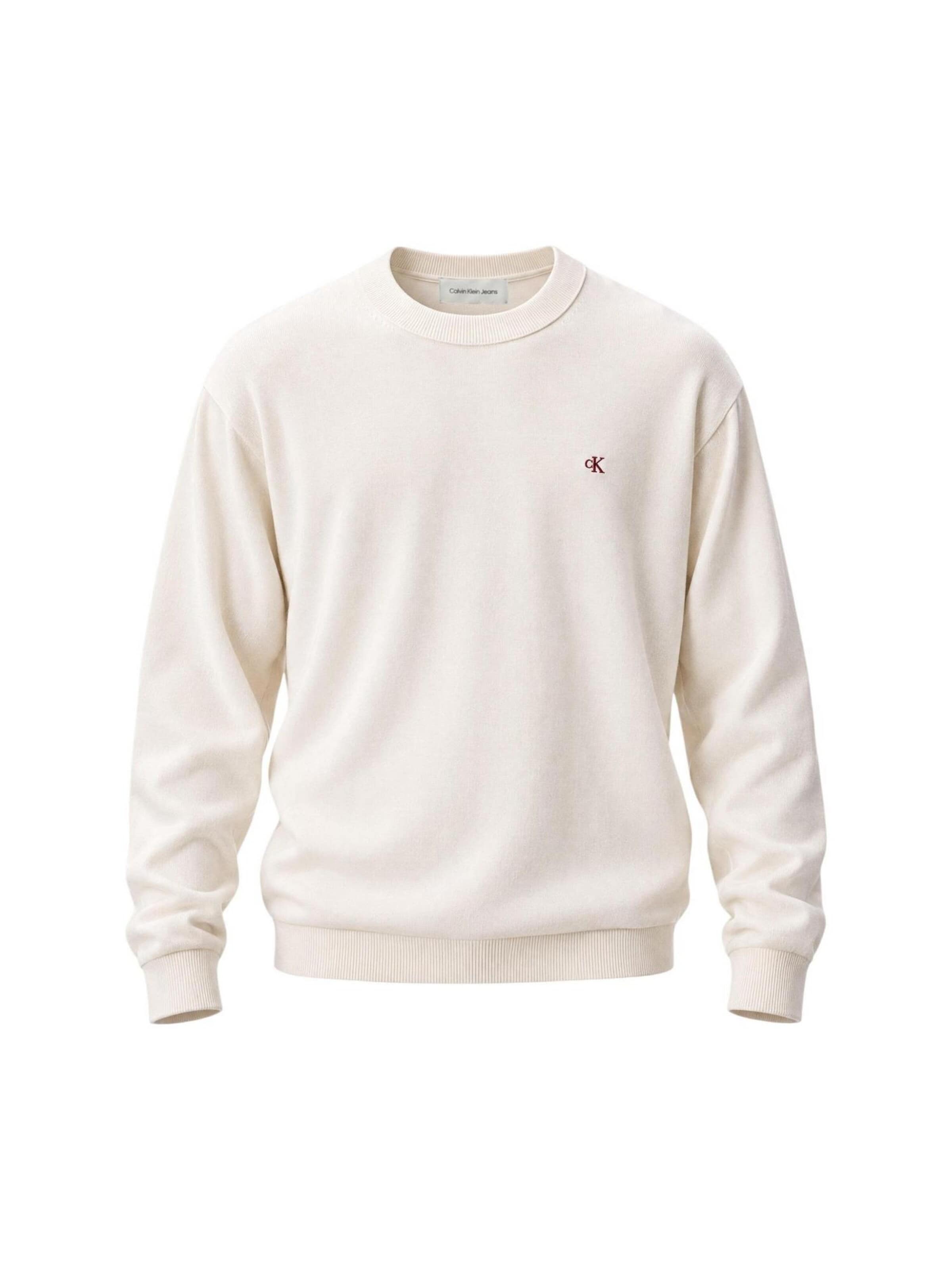 Calvin Klein Jeans Trui in Beige: voorkant