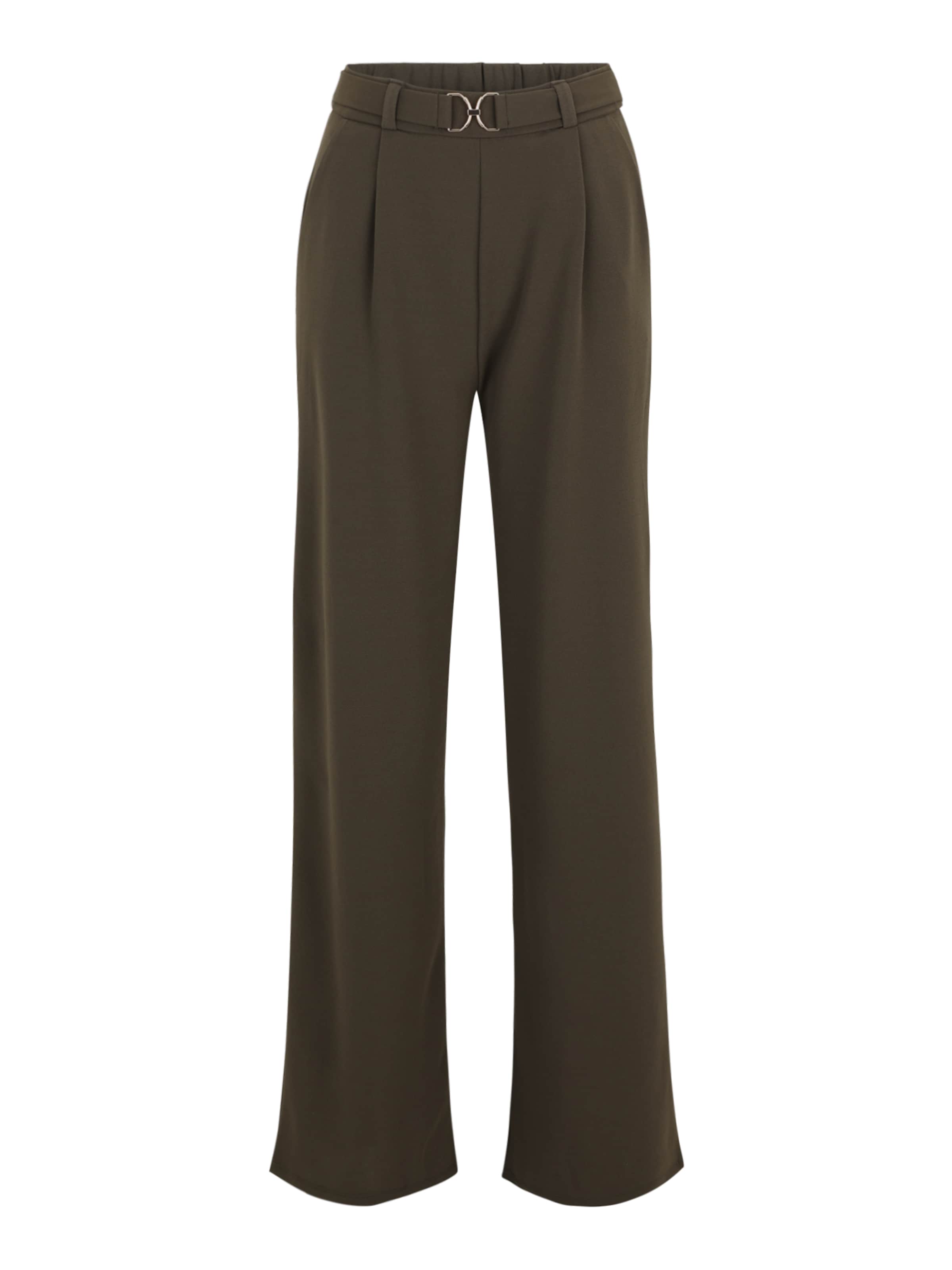 JDY Petite Wide Leg Hose 'JDYGEGGO' in Grün: Vorderseite