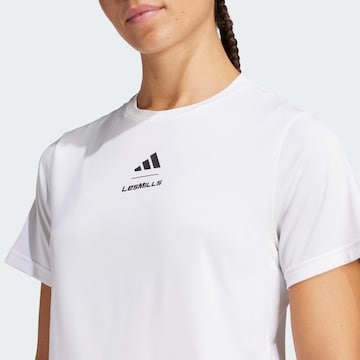ADIDAS PERFORMANCE Λειτουργικό μπλουζάκι 'Adidas x Les Mills' σε λευκό