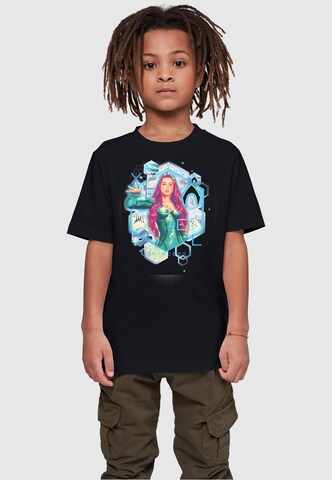 ABSOLUTE CULT Shirt 'Aquaman - Mera Geometric' in Zwart: voorkant