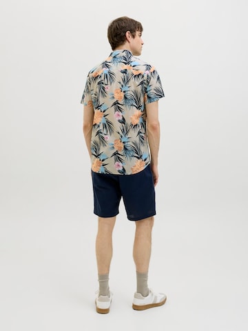 JJ Rebel Regular Fit Hemd 'JREBBASTIAN' in Beige
