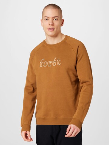 forét Sweatshirt in Bruin: voorkant