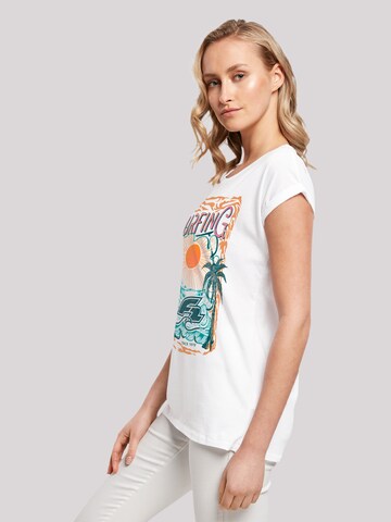 F2 T-Shirt 'F2 Surfers Sunset Sommer Vibes' in Weiß