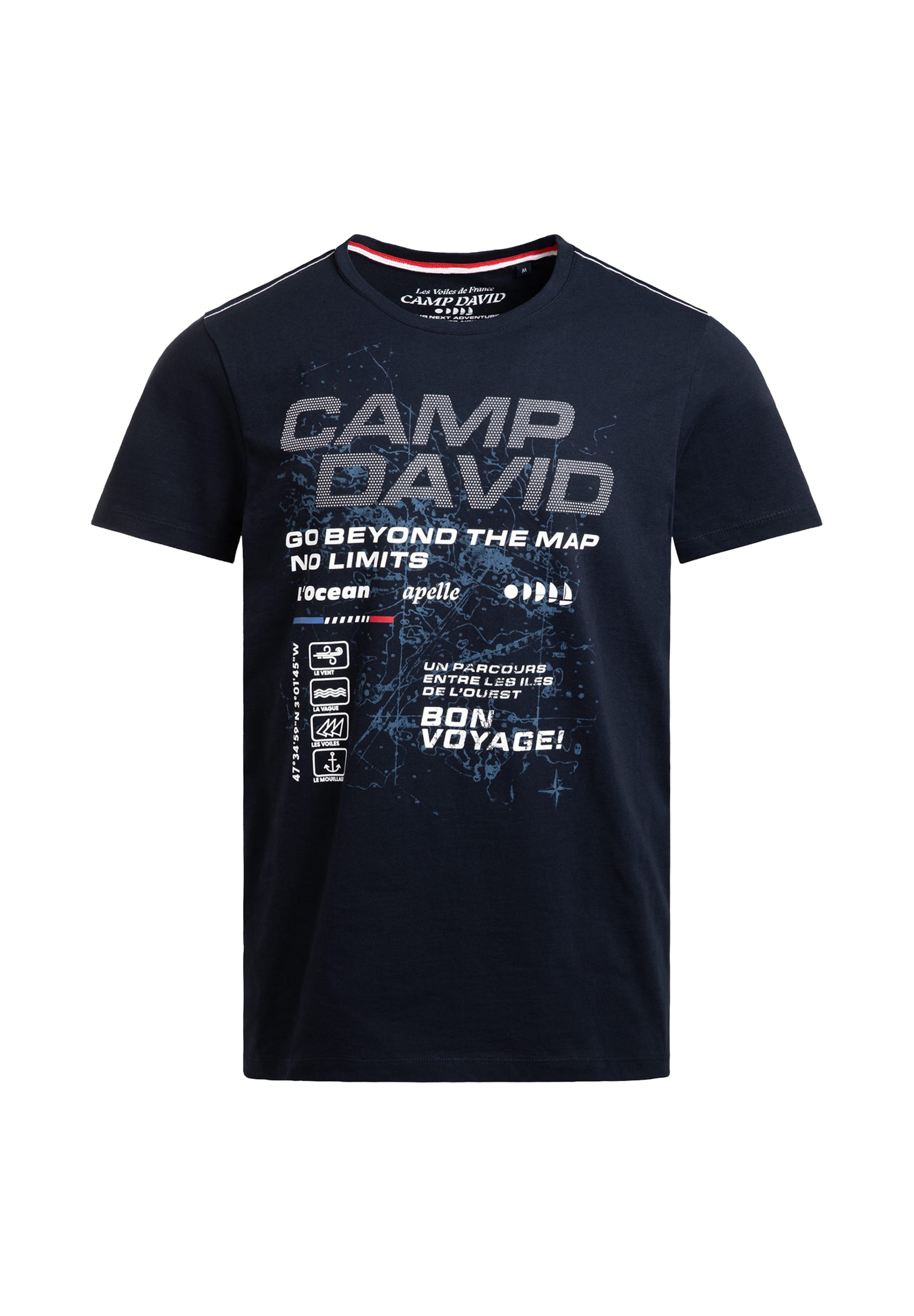 CAMP DAVID Μπλουζάκι σε μπλε: μπροστά