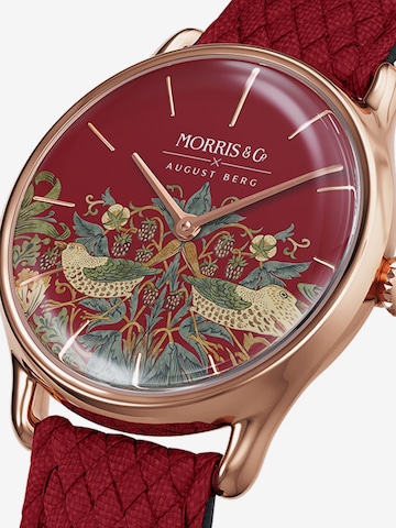 August Berg Analoog horloge in Rood