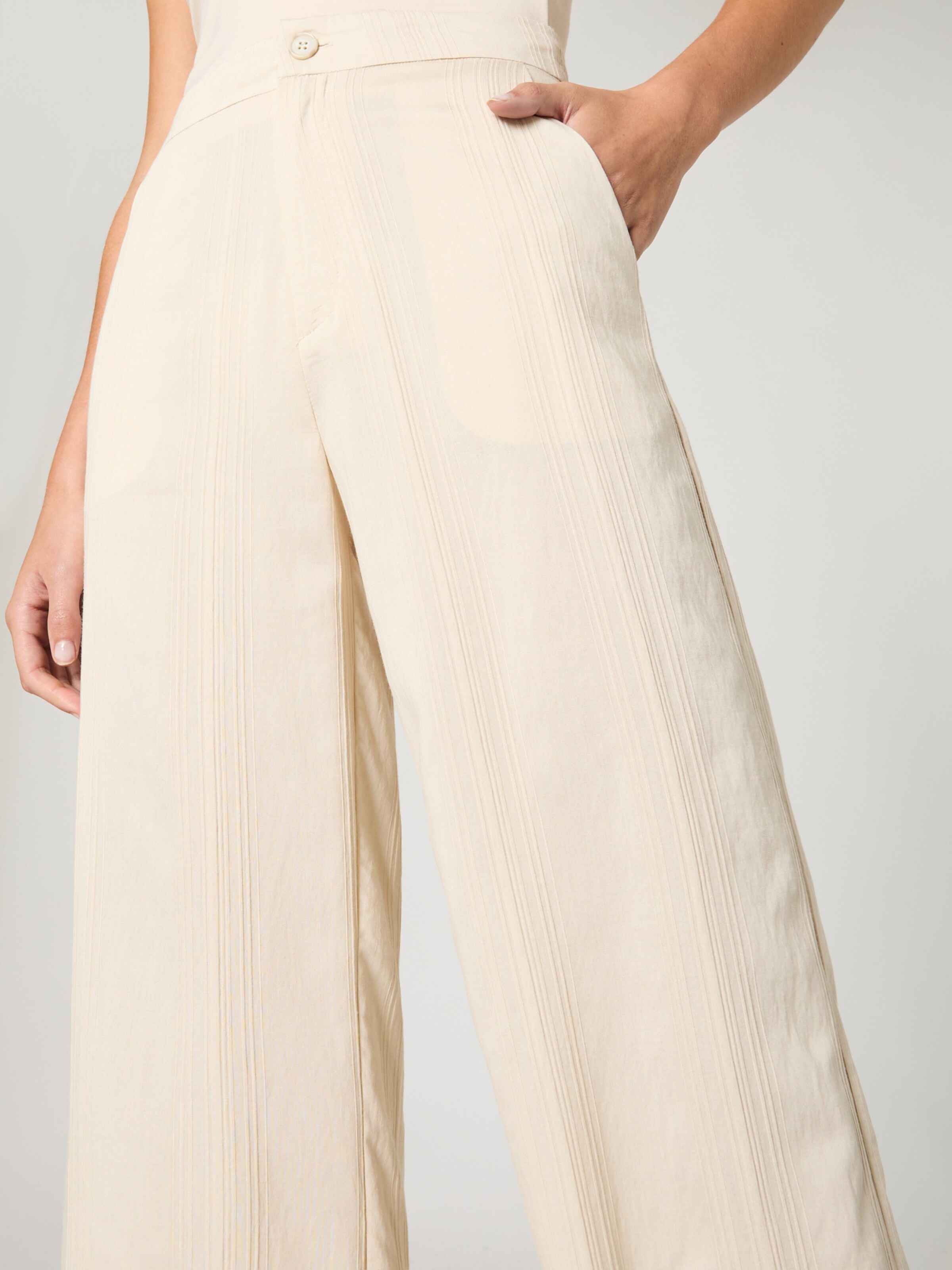 Frauen Große Größen Guido Maria Kretschmer Collection Hose 'Hilka' in Beige, Weiß - OV83975 Frauen Große Größen Guido Maria Kretschmer Collection Hose 'Hilka' in Beige, Weiß - OV83975