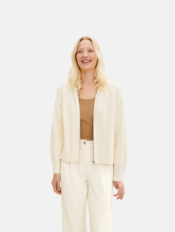 TOM TAILOR Knit Cardigan in Beige