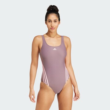 Bustier Maillot de bain sport '3-Stripes' ADIDAS SPORTSWEAR en violet : devant