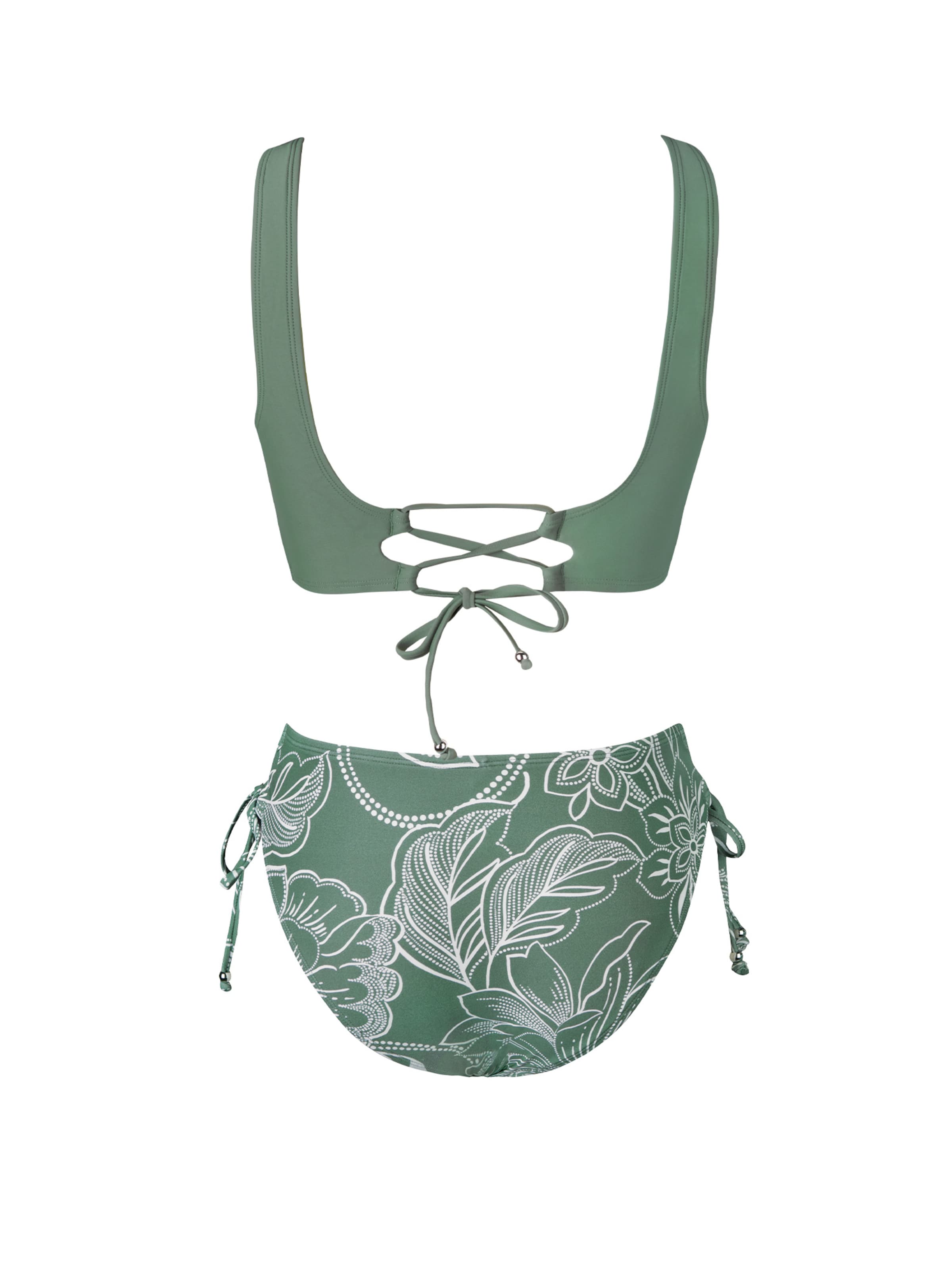 Cupshe Bustier Bikini 'DAA12C3C002RR'‌‌‌‌‌ in Grün