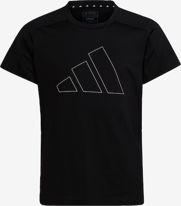 Tricou funcțional 'Essentials Aeroready -Fit Logo' de la ADIDAS PERFORMANCE pe negru: față