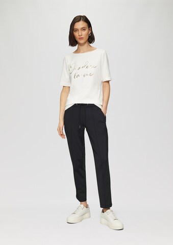 s.Oliver BLACK LABEL Slim fit Pleat-front trousers in Blue: front