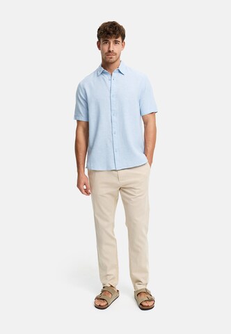 INDICODE JEANS Regular Fit Hemd 'Lino' in Blau