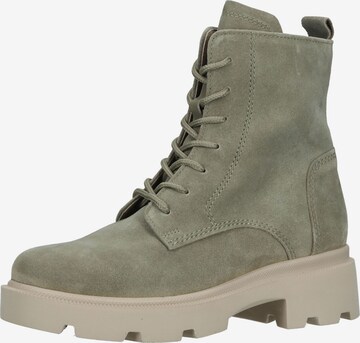 GABOR Lace-Up Ankle Boots in Green: front