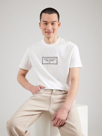 T-Shirt ARMANI EXCHANGE en blanc : devant