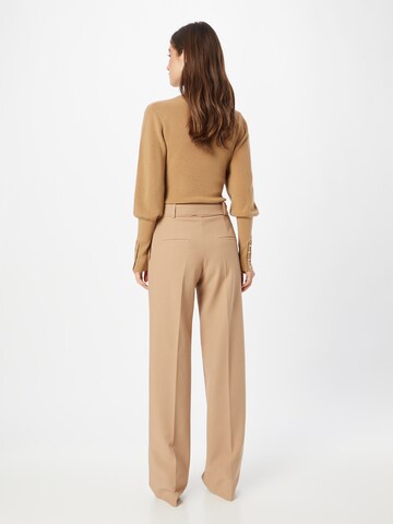 HUGO Regular Trousers with creases 'Huglia' in Beige