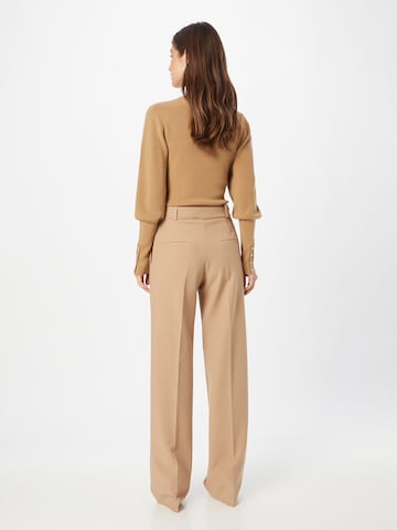 HUGO Red Regular Pleated Pants 'Huglia' in Beige