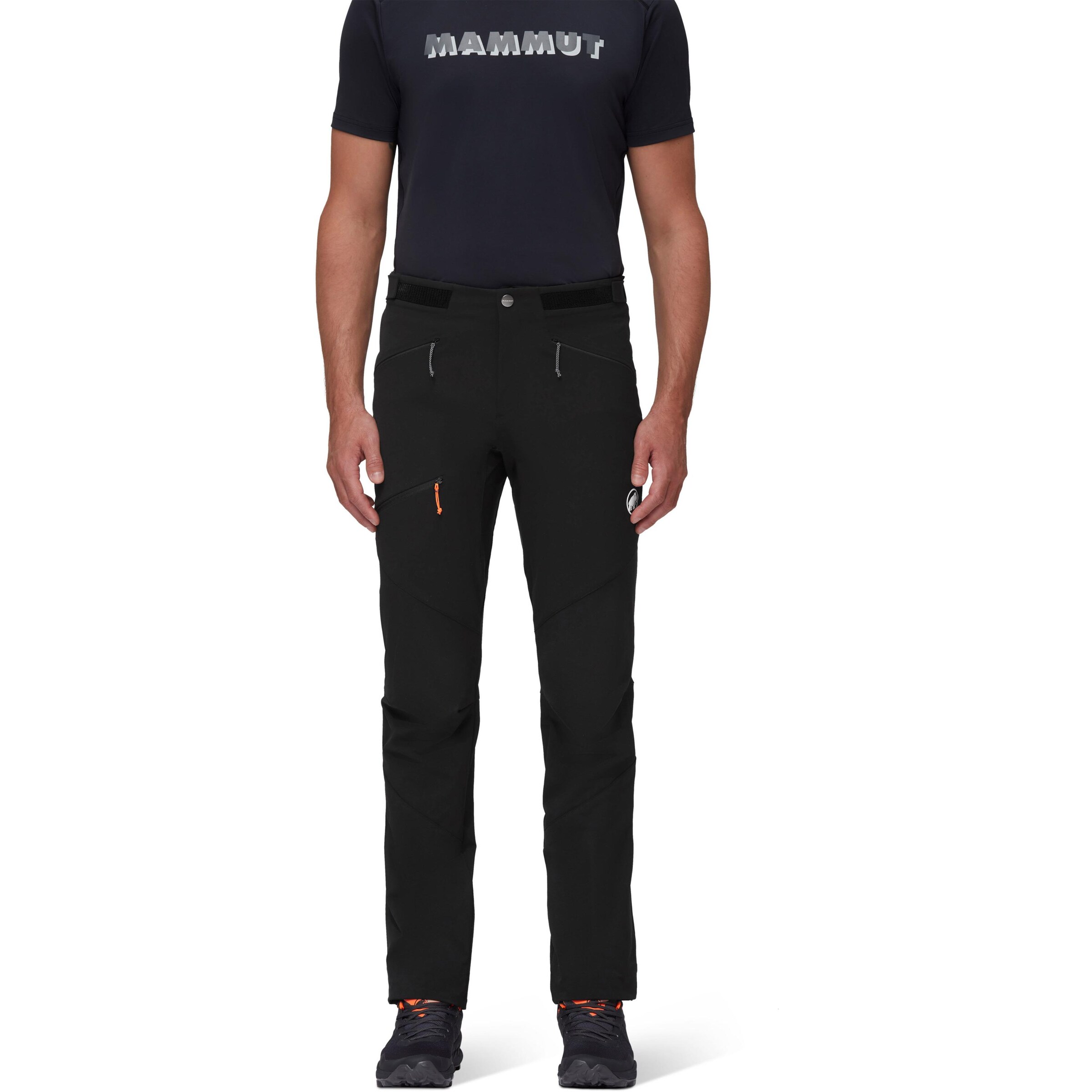 MAMMUT Slim fit Outdoor Pants 'Taiss' in Black: front