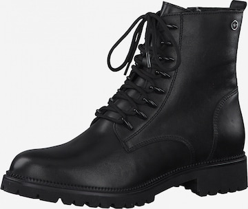 TAMARIS Lace-Up Ankle Boots in Black: front