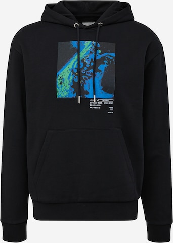 QSSweater majica - crna boja: prednji dio