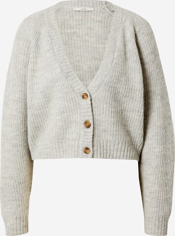 ESPRIT Knit Cardigan in Grey: front