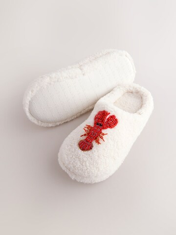 Pantoufle Next en blanc