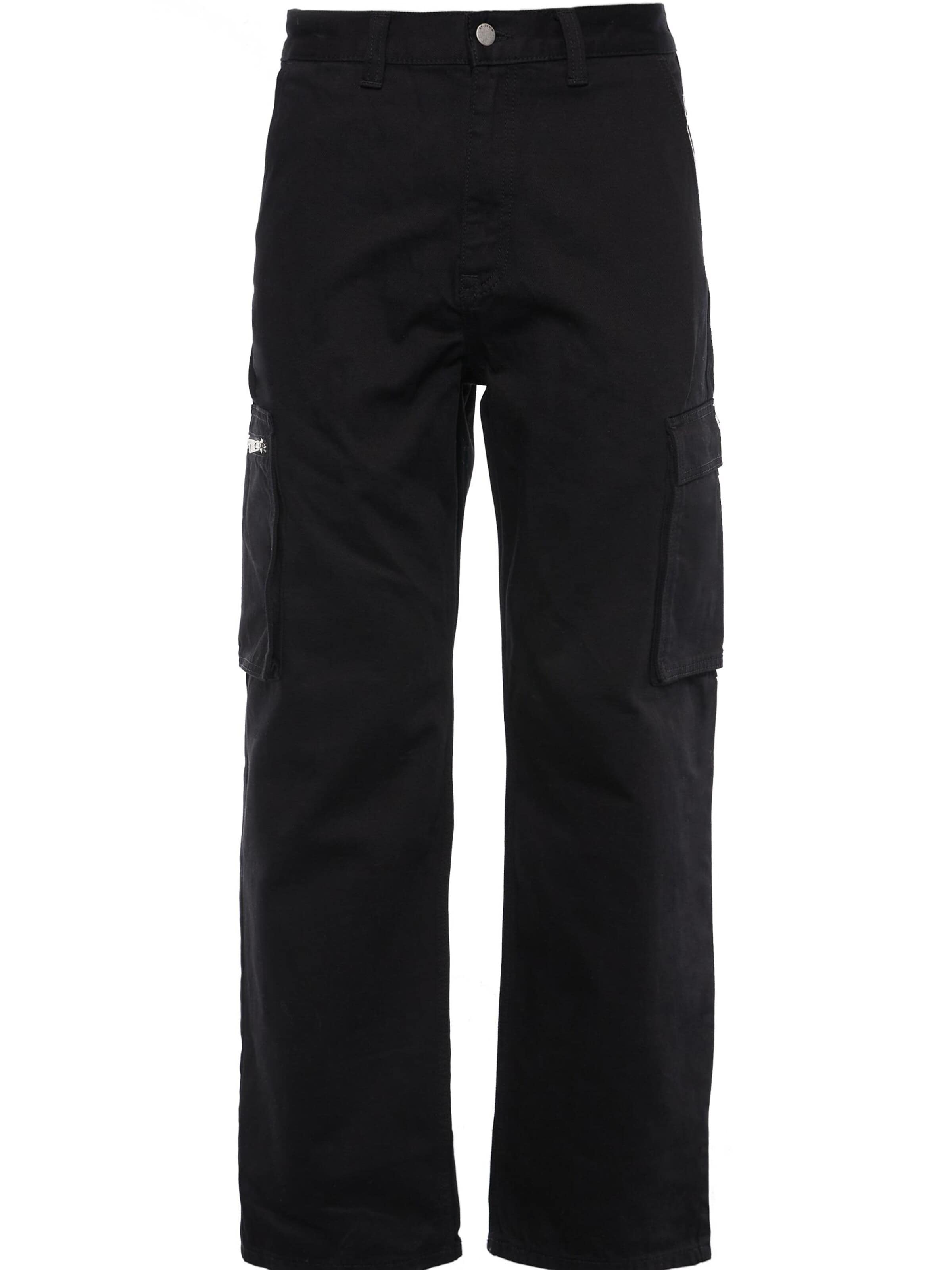Dr. Denim Loosefit Broek 'Omar Utility' in Zwart: voorkant