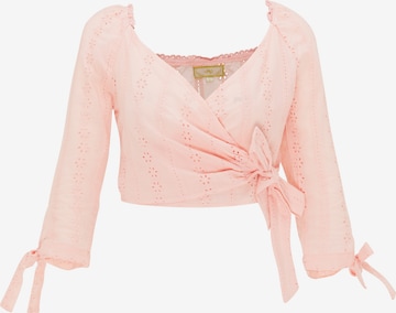 MYMO Blouse in Roze: voorkant