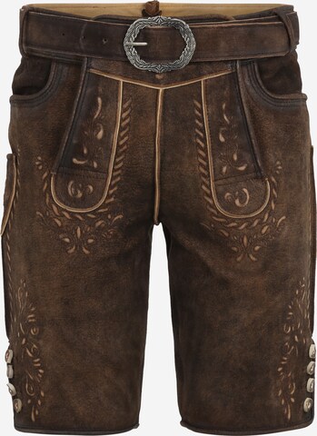 Regular Pantalon folklorique 'Moritz' MARJO en marron : devant