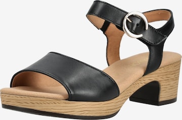 Sandales GABOR en noir : devant