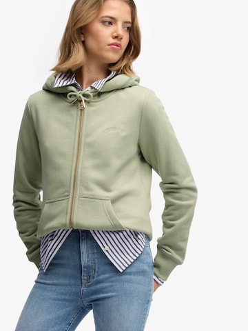 Superdry - Casaco em moletão 'ESSENTIAL' em verde
