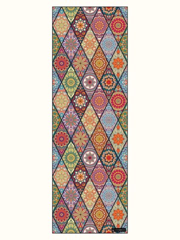 woodsandwaves Mat 'Mosaics' in Gemengde kleuren: voorkant