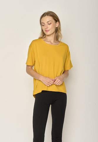 GREENBOMB Shirt in Geel: voorkant